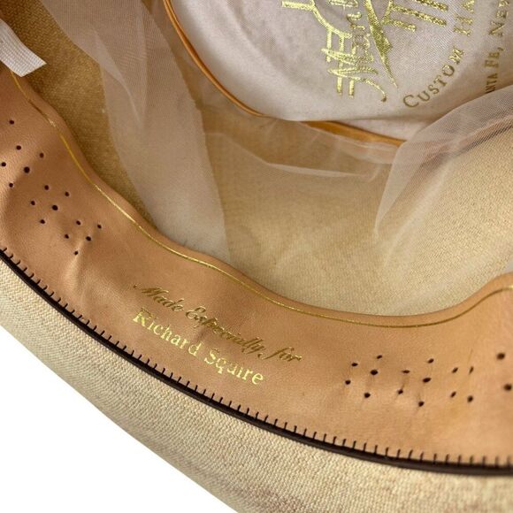 MONTECRISTI Hat Works Hand Made Panama Hat 6 7/8 Porcupine Quill Band Cowboy 55 - Picture 9 of 12